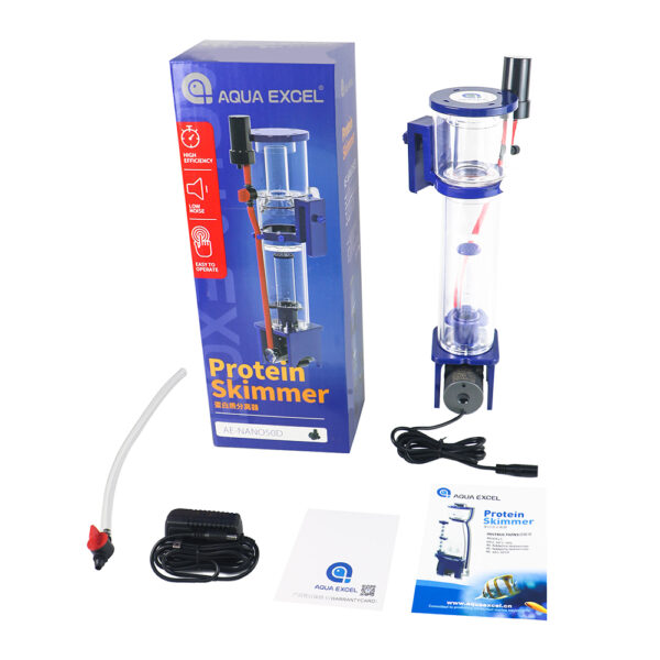 Aqua Excel AE-NANO40D/50D/70D DC 12V Mini Nano Coral Reef Saltwater Aquarium Fish Tank HOB Hang-On Back Filtration Protein Skimmer - Image 7
