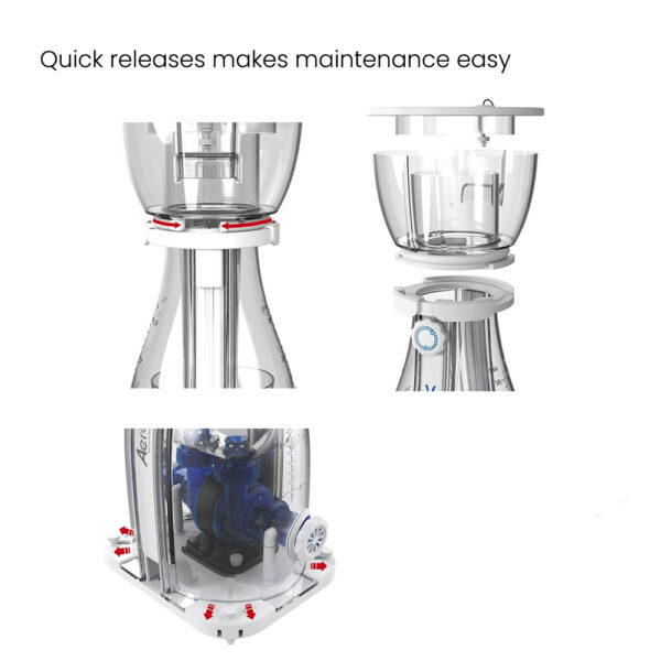 Aeraqua Duo AD600 40W DC Flow iOS/Android App Control Dual-Intake Dual-Needle Wheel Overflow Protection Protein Skimmer - Image 9