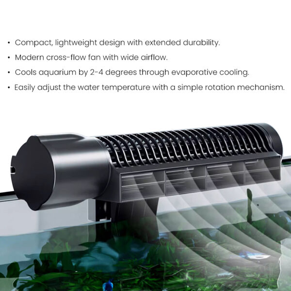 Jebao Jecod ACF Series Aquarium Cooling Fan Mute Automatic Temperature Control Fan Marine Aquarium Cooler Accessoires 12V 3W 4W - Image 4