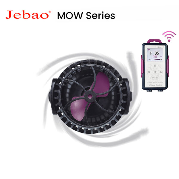 Jebao Jecod MOW DC 12V/24V LCD Smart 3D Wide Rotaion SINE WiFi Wireless Quiet Motor Saltwater Aquarium Wavemaker Pump for Marine Coral Reef Fish Tank