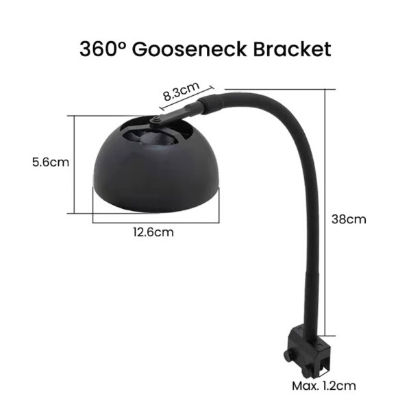 NP K7 Mini 60W WiFi AP Borosilicate Gooseneck Bracket Smart Cooling Fan 3 Channels Saltwater LED Aquarium Lighting System for Marine Coral Reef Fish Tank - Image 7
