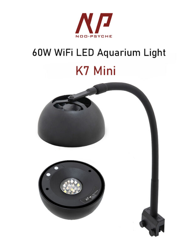 NP K7 Mini 60W WiFi AP Borosilicate Gooseneck Bracket Smart Cooling Fan 3 Channels Saltwater LED Aquarium Lighting System for Marine Coral Reef Fish Tank - Image 8