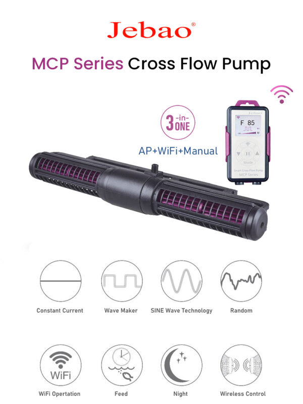 Jebao Jecod MCP Series DC 24V AP WiFi Manual SINE Wave Double IC Electronic Automatic Wireless  Saltwater Freshwater Smart Aquarium Cross Flow Wavemaker Pump for Coral Reef Fish Tank - Image 8