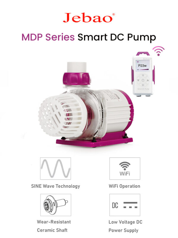 Jebao Jecod MDP Series Smart DC 24V WiFi Manual AP SINE Wave IC Electronic Wear-Resistant Saltwater Freshwater Aquarium Return Pump for Marine Coral Reef Fish Tank - Image 8