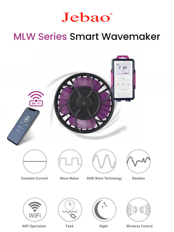 Jebao Jecod MLW Series Smart WiFi App Control Aquarium Fish Tank Wave Maker Pump with LCD Display Controller - Image 2