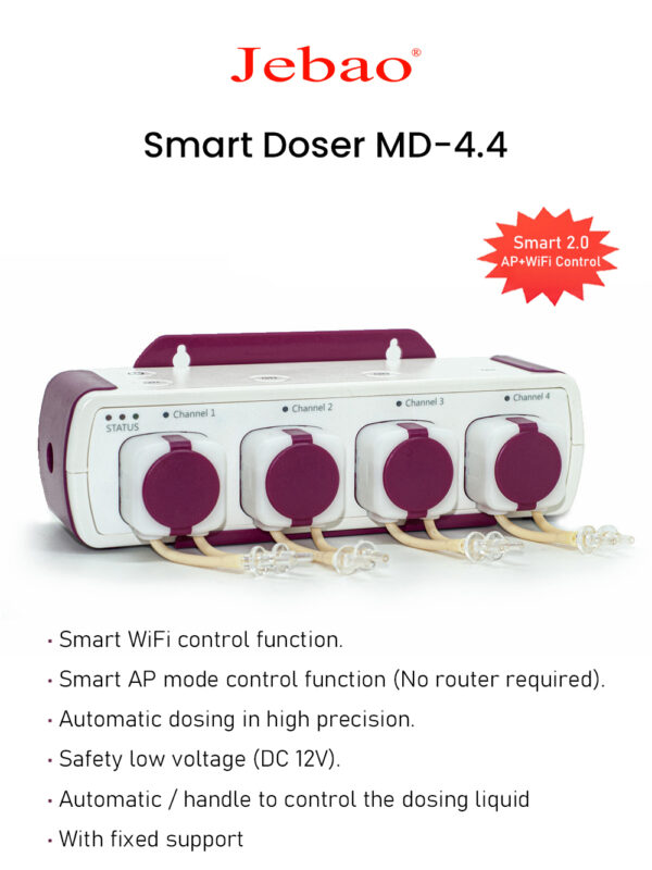 Jebao Jecod MD-4.4 DC 12V WiFi AP Newly Innovated Smart Automatic Fixed Support Saltwater Aquarium Dosing Pump for Marine Coral Reef Fish Tank - Image 8