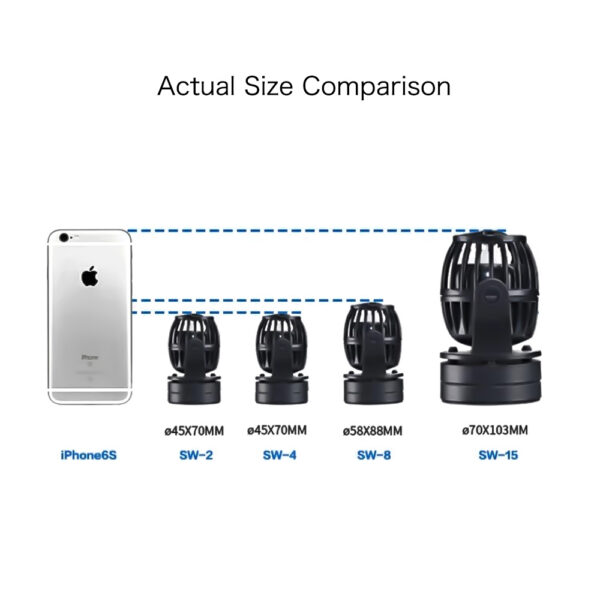Jebao Jecod SW Series Wave Pump 2/4/8/15 Wireless Sync Super Magnetic 360° Flow for Coral Reef  Fish Tank Freshwater and Marine Aquariums - Image 10