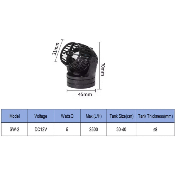 Jebao Jecod SW Series Wave Pump 2/4/8/15 Wireless Sync Super Magnetic 360° Flow for Coral Reef  Fish Tank Freshwater and Marine Aquariums - Image 12
