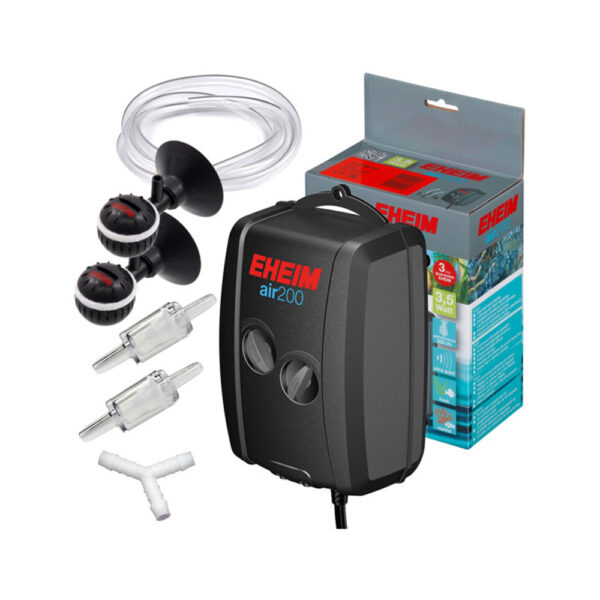 EHEIM Airflow Adjustable Saltwater Freshwater Aquarium Fish Tank Air Pump Air100/200/400 with Airline Airstone Diffuser - Image 6