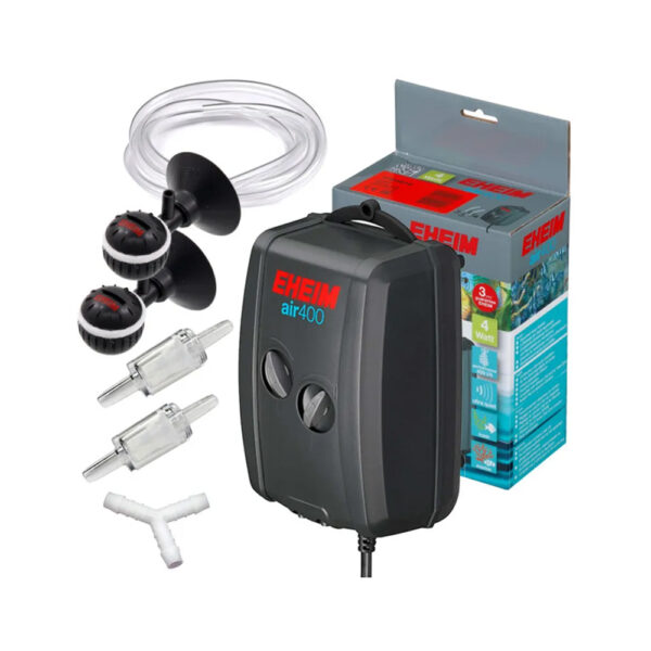EHEIM Airflow Adjustable Saltwater Freshwater Aquarium Fish Tank Air Pump Air100/200/400 with Airline Airstone Diffuser - Image 7