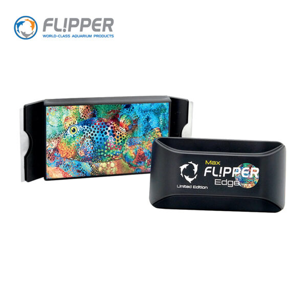 Flipper Edge Limited Edition Max Tang Puffer Glass Acrylic Fish Tank 2 In 1 Floating Magnetic Aquarium Algae Cleaner with Dual Blades