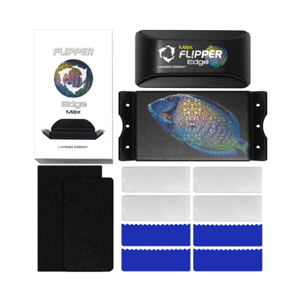 Flipper Edge Limited Edition Max Tang Puffer Glass Acrylic Fish Tank 2 In 1 Floating Magnetic Aquarium Algae Cleaner with Dual Blades - Image 13