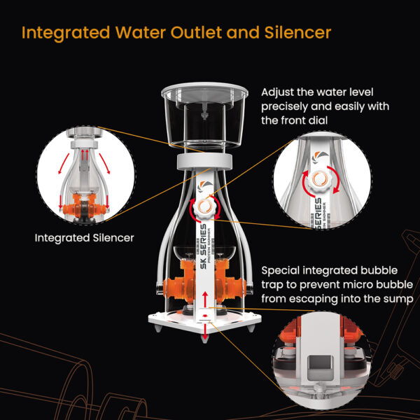 Maxspect Jump SK Series Dual Intake Needle DC Powered Feeding Mode Precision Near Silent Easy Maintenance Saltwater Aquarium Protein Skimmer for Marine Coral Reef Fish Tank - Image 6