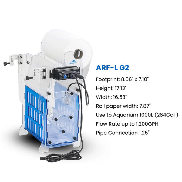 Bubble Magus ARF G2 Automatic Aquarium Roller Filter Fish Tank Auto Fleece Sump Filtration System ARF-S-G2 ARF-M-G2 ARF-L-G2 - Image 10