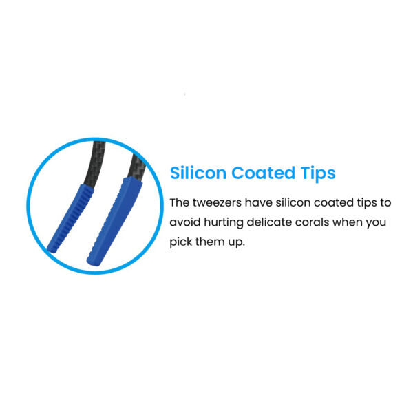 Maxspect Neutral Buoyancy High Strength Carbon Fiber Silicon Coated Tips Saltwater Aquarium Coral Tweezers for Marine Coral Reef Fish Tank - Image 5