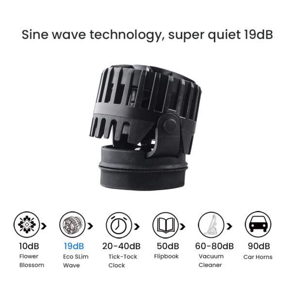 ZKSJ Eco Slim 6000/10000/15000/20000/25000 DC Mini Marine Salterwater Freshwater Coral Reef Fish Tank Aquarium Wavemaker Pump with Controller - Image 4