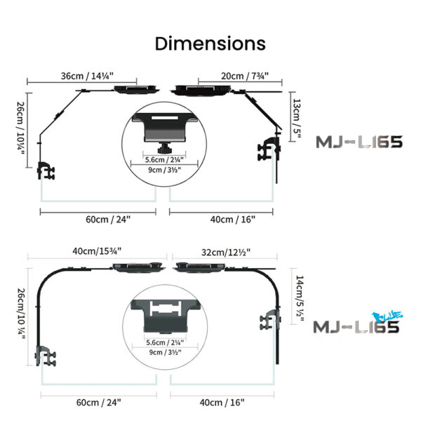 Maxspect Jump  MJ- L165/MJ-L165 Blue 65W WiFi App Full Spectrum Saltwater Marine LED Aquarium Light for LPS/SPS - Image 9