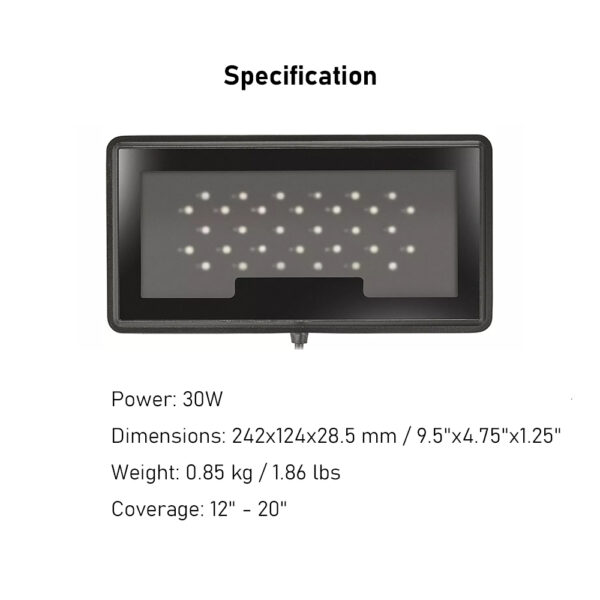 Jump MJ-L130 Saltwater and Refugium 30W Full Spectrum LED Aquarium Reef Light for Nano Fish Tank - Image 7