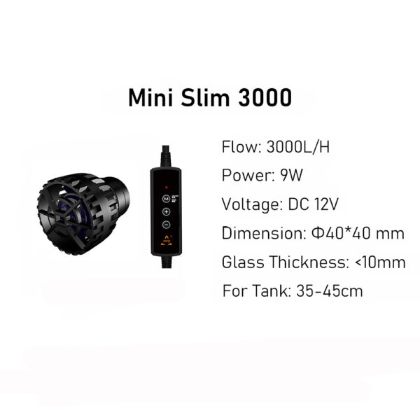 ZKSJ Mini Slim 2000/3000 App Programmed Ultra Quite 6 Modes DC Slim Pro Mini Aquarium Wavemaker Circulation Pump for Marine Coral Reef Fish Tank - Image 9