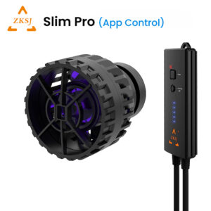 ZKSJ Slim Pro Innovative Stylish Bluetooth App Control Aquarium Wavemaker Pump for Freshwater Saltwater Coral Reef Fish Tank