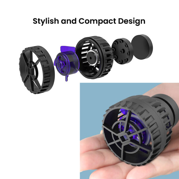 ZKSJ Slim Pro Innovative Stylish Bluetooth App Control Aquarium Wavemaker Pump for Freshwater Saltwater Coral Reef Fish Tank - Image 4