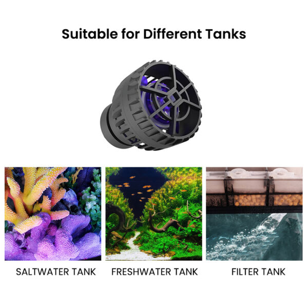 ZKSJ Slim Pro Innovative Stylish Bluetooth App Control Aquarium Wavemaker Pump for Freshwater Saltwater Coral Reef Fish Tank - Image 10
