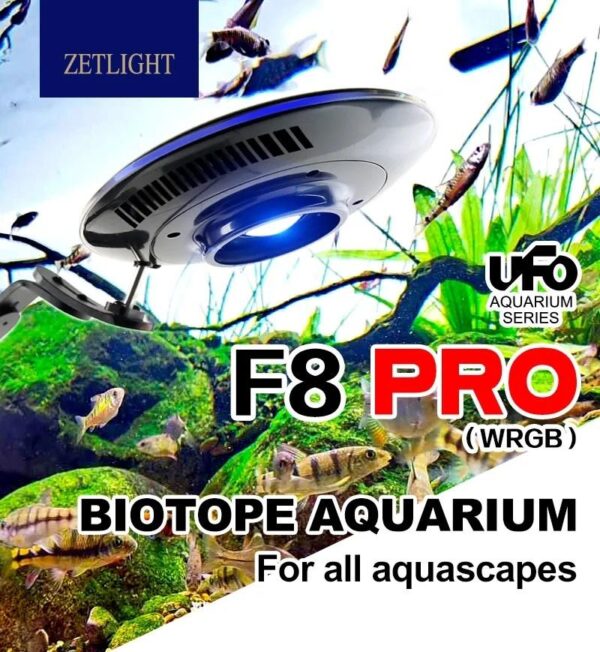 ZETLIGHT 2022 New UFO F8 PRO Algae Bursting Lamp Rainforest Freshwater Aquatic Plant Light Stream Landscaping for Marine Coral Reef Fish Tank