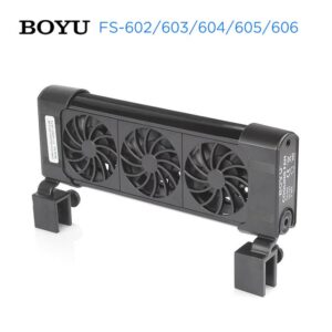 BOYU Series Automatic Temperature Control Adjustable Reversible Protection Network Saltwater Cooling Aquarium Fan for Marine Coral Reef Fish Tank