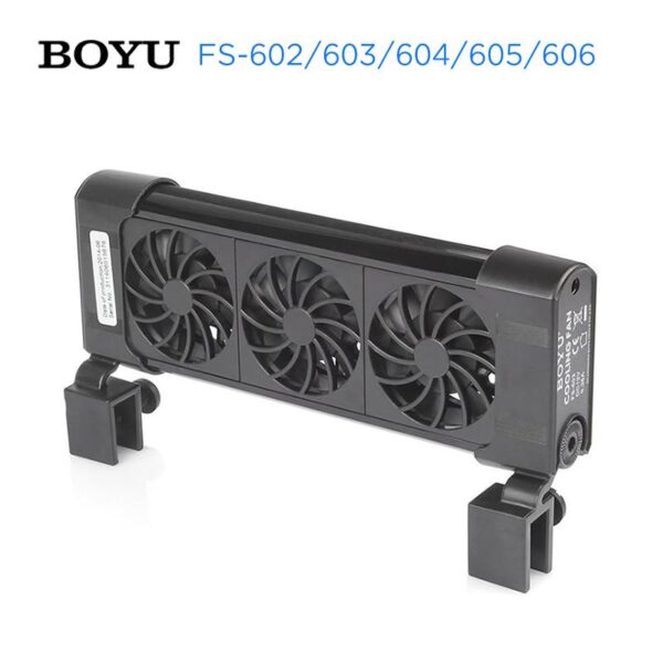 BOYU Series Automatic Temperature Control Adjustable Reversible Protection Network Saltwater Cooling Aquarium Fan for Marine Coral Reef Fish Tank
