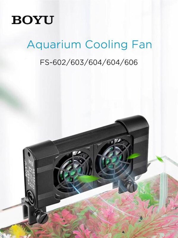 BOYU Series Automatic Temperature Control Adjustable Reversible Protection Network Saltwater Cooling Aquarium Fan for Marine Coral Reef Fish Tank - Image 3