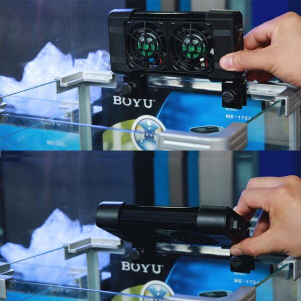 BOYU Series Automatic Temperature Control Adjustable Reversible Protection Network Saltwater Cooling Aquarium Fan for Marine Coral Reef Fish Tank - Image 5