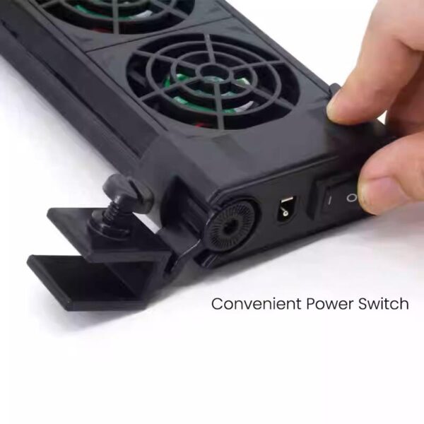 BOYU Series Automatic Temperature Control Adjustable Reversible Protection Network Saltwater Cooling Aquarium Fan for Marine Coral Reef Fish Tank - Image 6