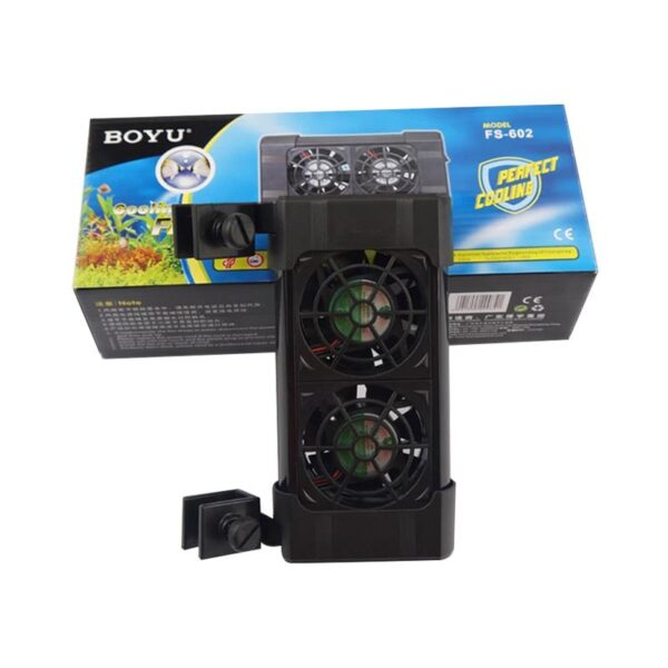 BOYU Series Automatic Temperature Control Adjustable Reversible Protection Network Saltwater Cooling Aquarium Fan for Marine Coral Reef Fish Tank - Image 9