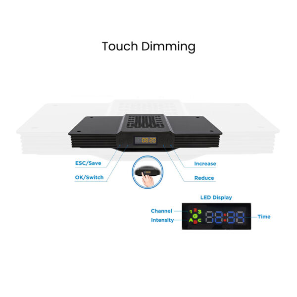 Spectra Aqua Knight V3 60W Smart Programmable  Gradual Sunrise Sunset 3 Color Channels  LED Aquarium Light for Marine Coral Reef Fish Tank - Image 3