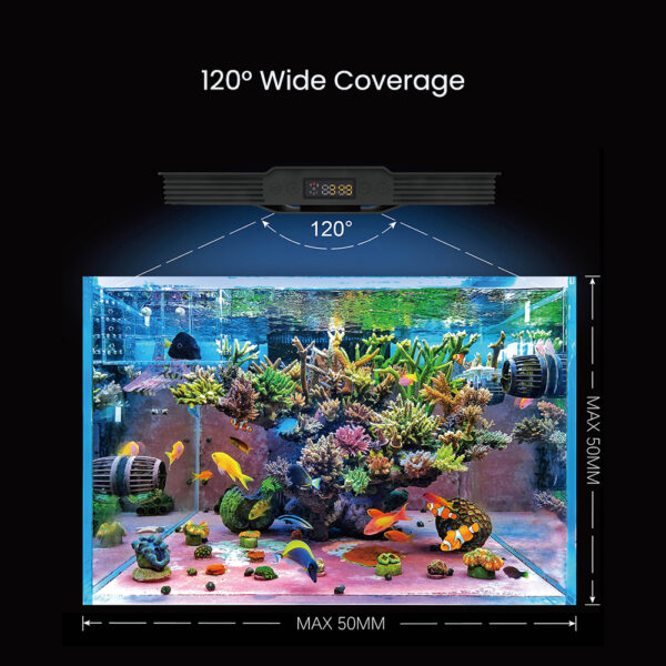 Spectra Aqua Knight V3 60W Smart Programmable  Gradual Sunrise Sunset 3 Color Channels  LED Aquarium Light for Marine Coral Reef Fish Tank - Image 5