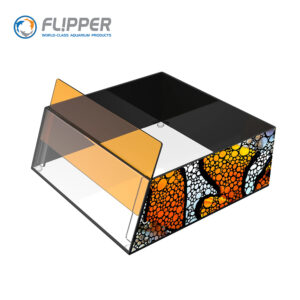 Flipper Top Down 8" Ultra-clear Acrylic Aquarium Viewer with Removable Orange Filter for Coral Reef Fish Observation Photographing