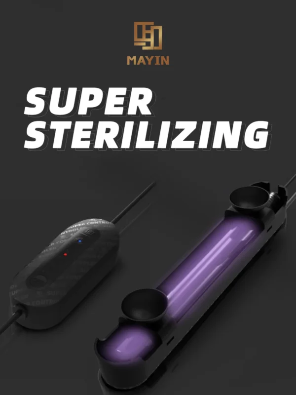 MAYIN Super Sterilizing 220V 7W 3H/6H/12/24H Timing Aquarium Fish Tank Water Clean UV Submersible Sterilization Lamp