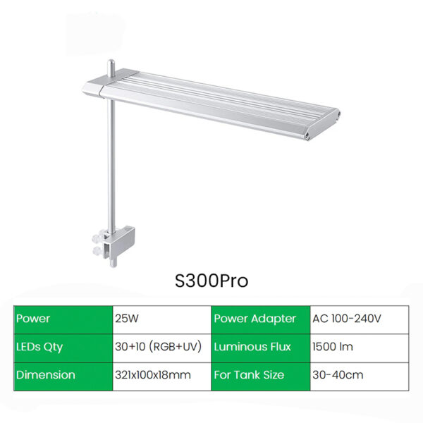 WEEK AQUA S Series RGB+UV Full Spectrum S300/400/450Pro Bluetooth App Control Freshwater Aquascaping Plant Aquarium LED Light - Image 13