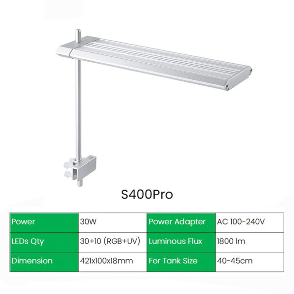 WEEK AQUA S Series RGB+UV Full Spectrum S300/400/450Pro Bluetooth App Control Freshwater Aquascaping Plant Aquarium LED Light - Image 14