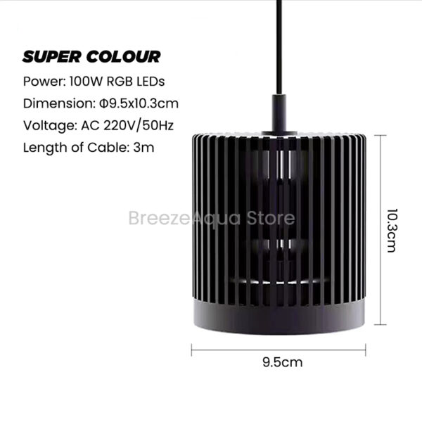 MAYIN Super Colour 100W Freshwater Goldfish Algae Bloom Planted Steam Fish Tank Brightening Lamp LED Aquarium Downlight - Image 10