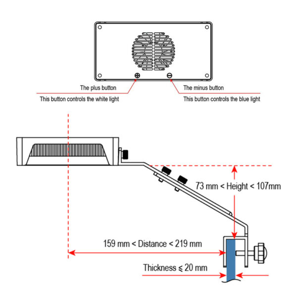 Spactra Nano 029 Aquarium LED Light Intelligent CREE LED Touch Control Temperature Sensor Saltwater Coral Reef Tank Light for Marine Fish Tank - Image 12