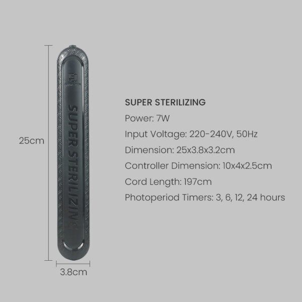 MAYIN Super Sterilizing 220V 7W 3H/6H/12/24H Timing Aquarium Fish Tank Water Clean UV Submersible Sterilization Lamp - Image 9