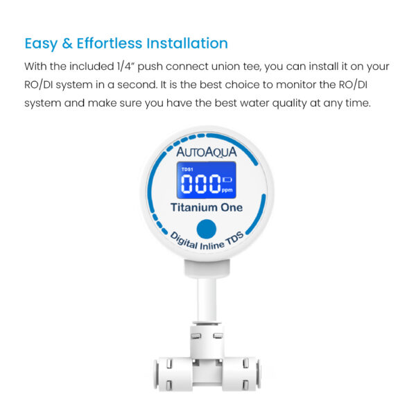 AUTOAQUA Titanium One TDS-100 Digital Inline TDS Meter Aquarium Test Monitor Qualify Pure Water - Image 10