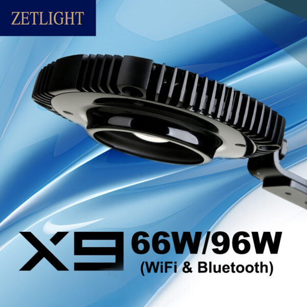 ZETLIGHT X9 66W/96W Bluetooth & WiFi 395nm UV RGB 4 Adjustable Color Channels Marine Aquarium LED light for Saltwater Coral Reef Fish Tank
