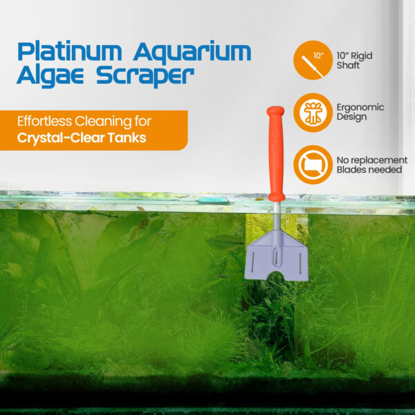 Flipper 10“/18“/28” Platinum Aquarium Hand Credit Card Algae Scraper with Acrylic Blade for Glass and Acrylic Tanks - Image 6