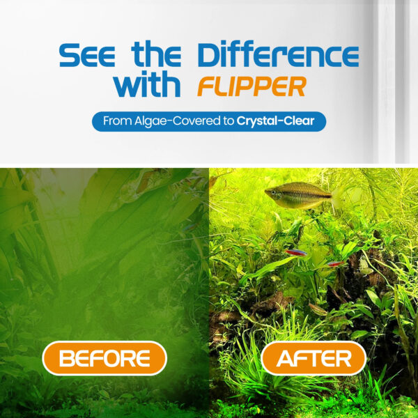 Flipper 10“/18“/28” Platinum Aquarium Hand Credit Card Algae Scraper with Acrylic Blade for Glass and Acrylic Tanks - Image 8
