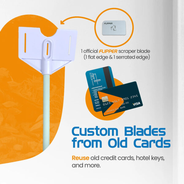 Flipper 10“/18“/28” Platinum Aquarium Hand Credit Card Algae Scraper with Acrylic Blade for Glass and Acrylic Tanks - Image 9