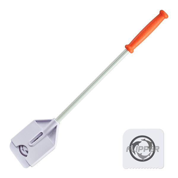 Flipper 12” Credit Card 2 in 1 Nano Platinum Aquarium Hand Algae Scrubber Scraper for Glass and Acrylic Tanks - Image 2