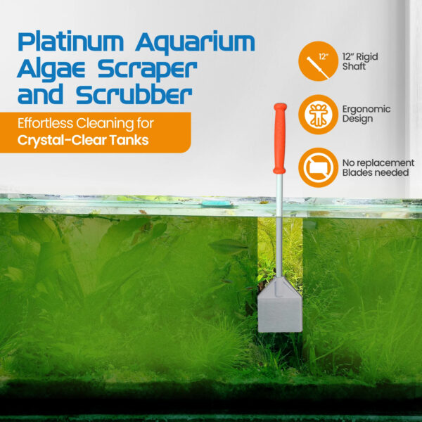 Flipper 12” Credit Card 2 in 1 Nano Platinum Aquarium Hand Algae Scrubber Scraper for Glass and Acrylic Tanks - Image 6