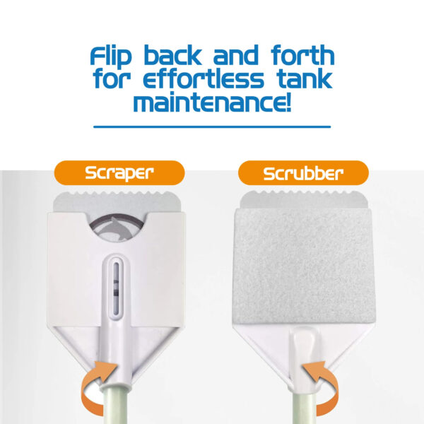 Flipper 12” Credit Card 2 in 1 Nano Platinum Aquarium Hand Algae Scrubber Scraper for Glass and Acrylic Tanks - Image 9